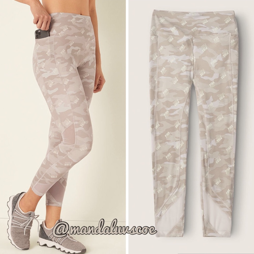 💗VS PINK ULTIMATE V POLAR CAMO LOGO LEGGINGS